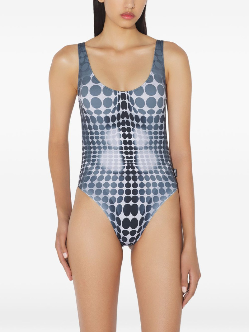 Jean Paul Gaultier printed-dots swimsuit outlook
