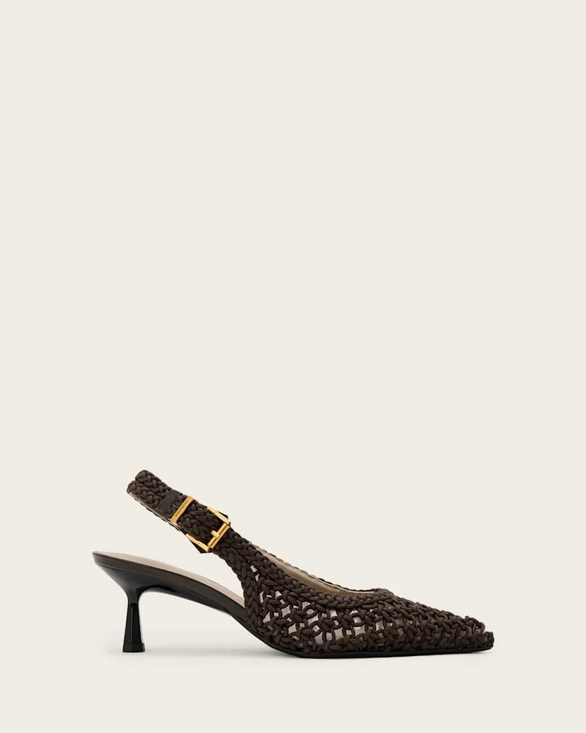 VIOLET SLINGBACK POINTED TOE HEELS - 1