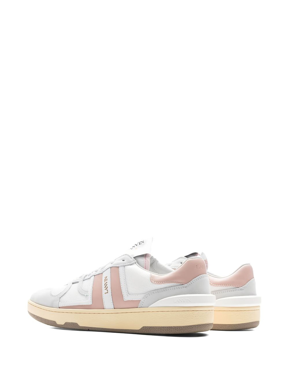 Clay leather panel low-top sneakers - 4