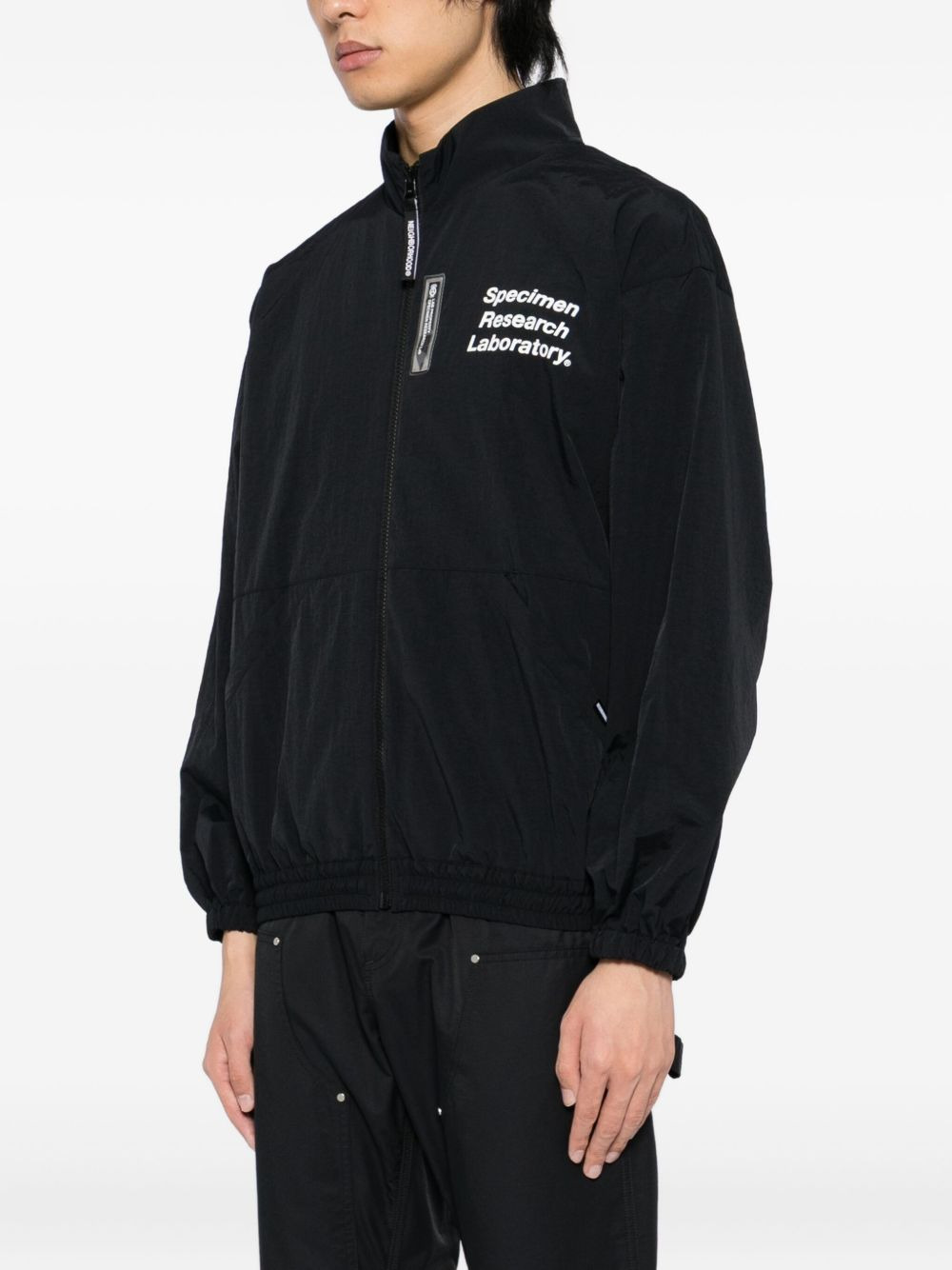 slogan-print jacket - 3