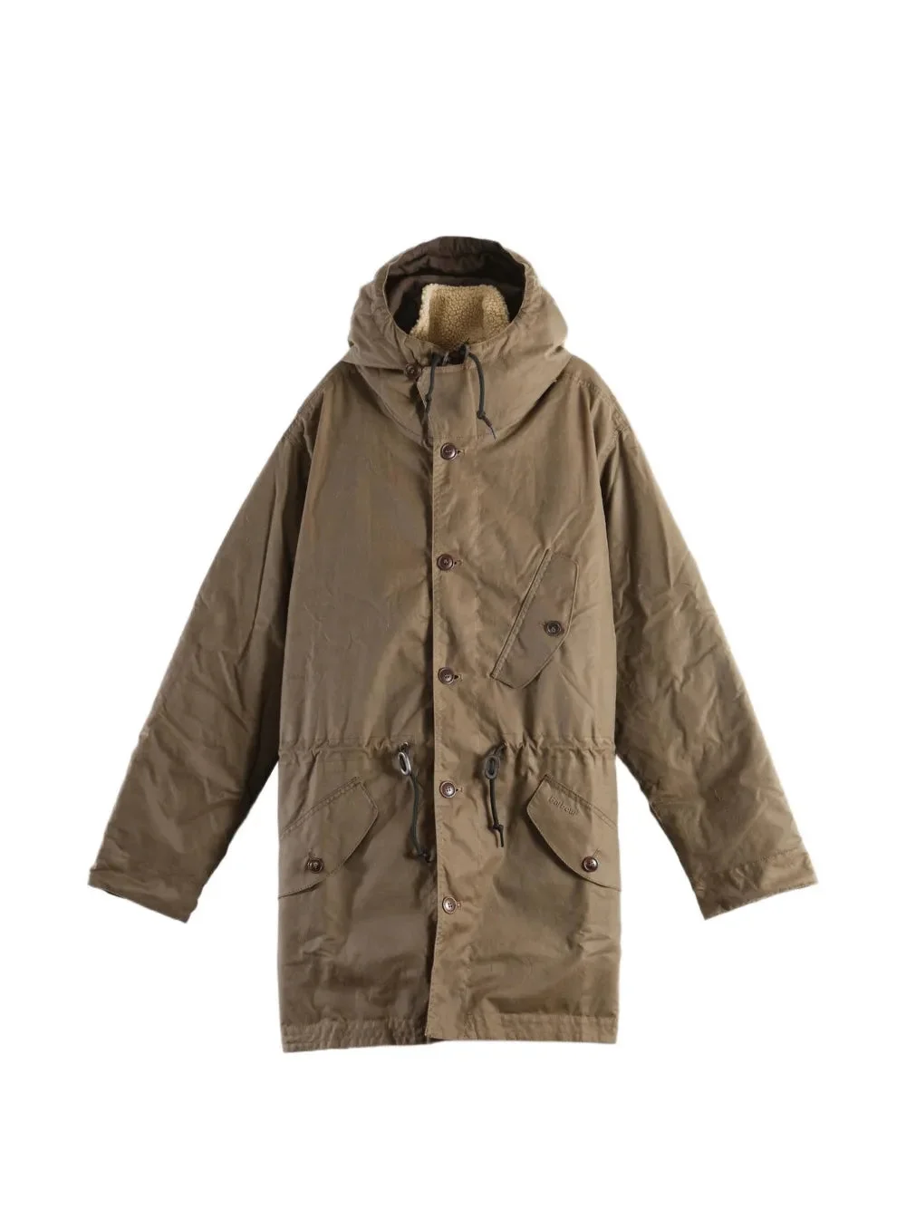 URSULA HOODED BUTTON-FASTENING COAT - 1