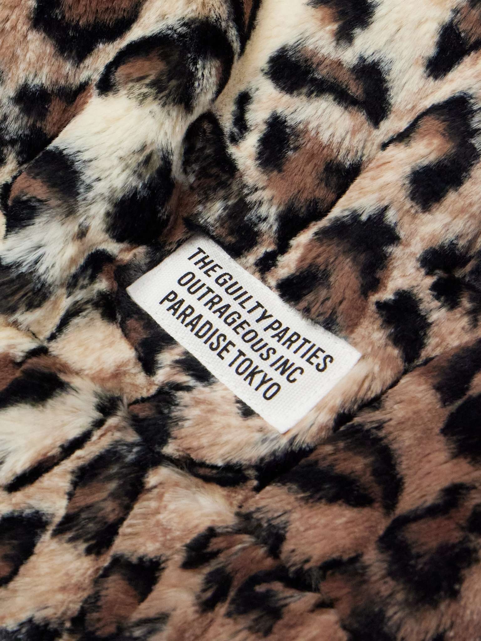 Leopard-Print Faux Fur Zip-Up Track Jacket - 3