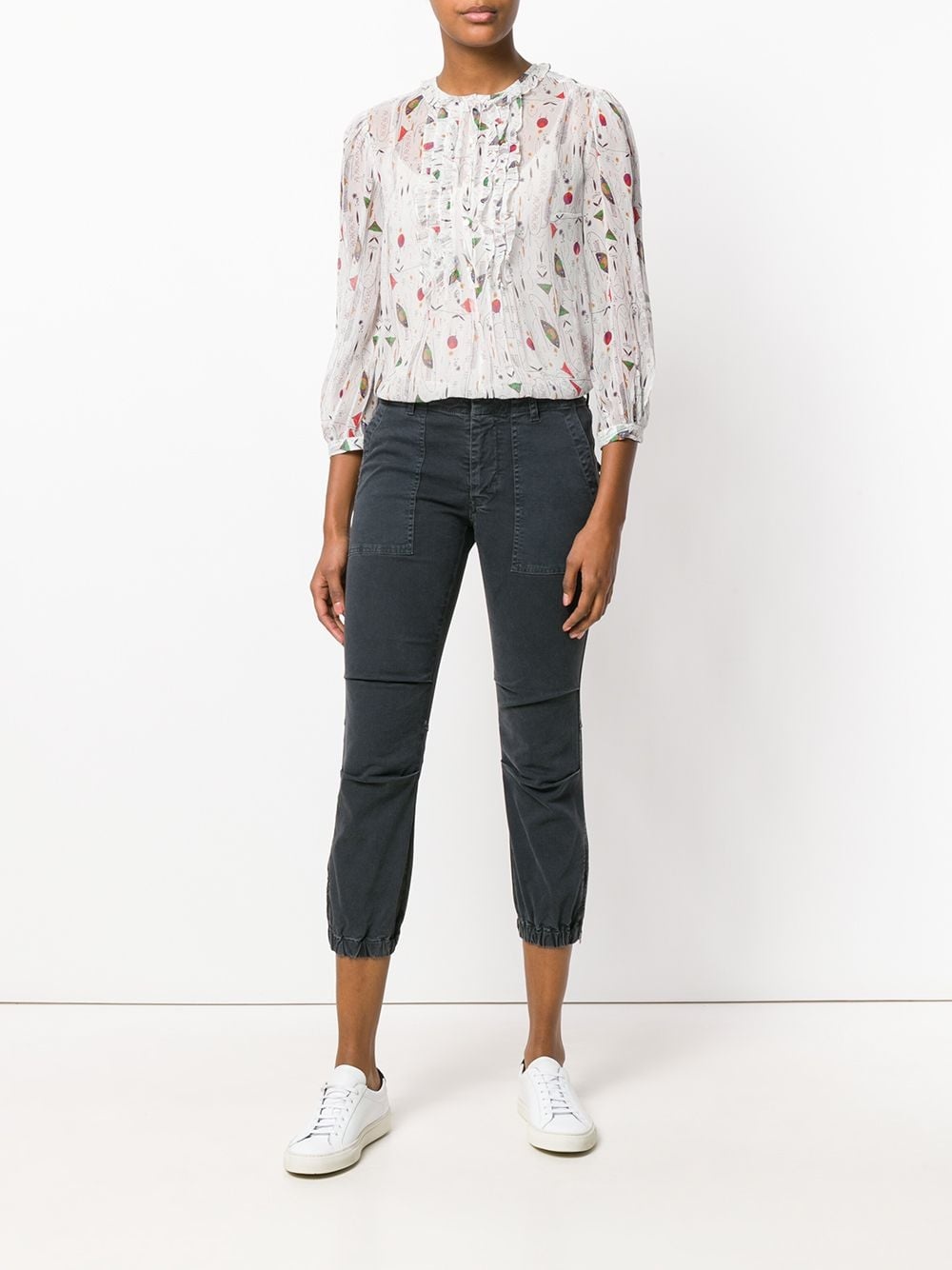 cropped fitted trousers - 2