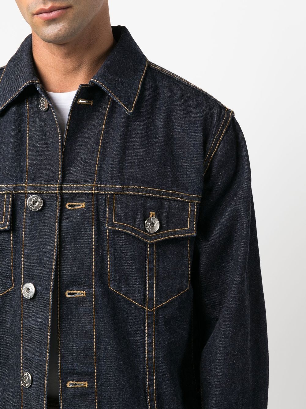 dark-wash denim jacket - 5