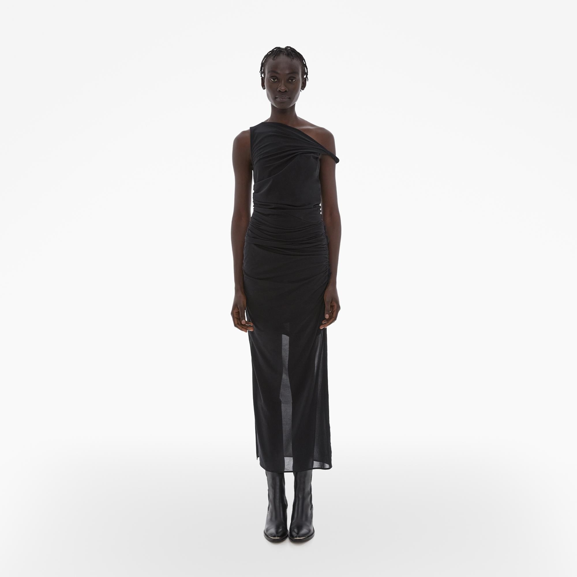 TWISTED ASYMMETRIC MAXI DRESS - 3
