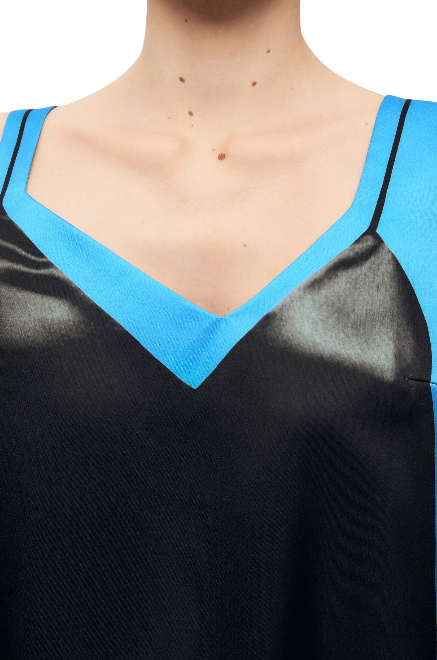 Strappy dress in technical satin - 4