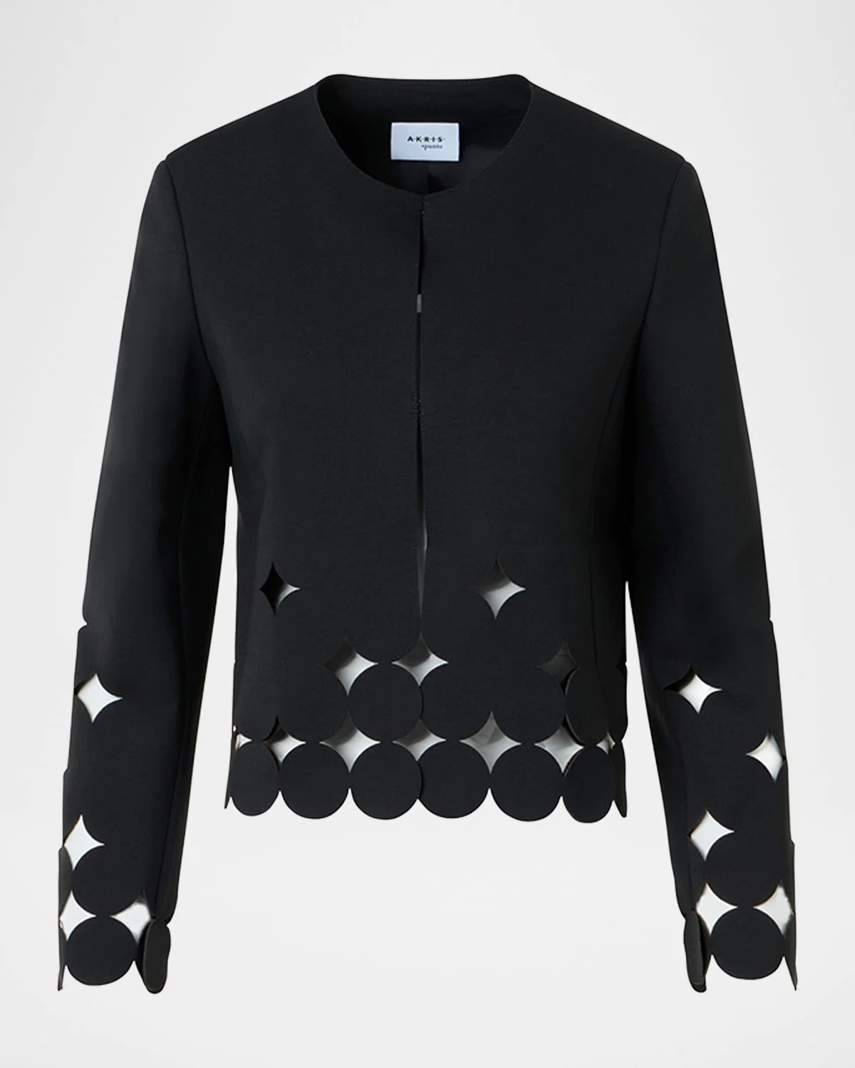 Jersey Dropping Dot Cut-Out Jacket - 1