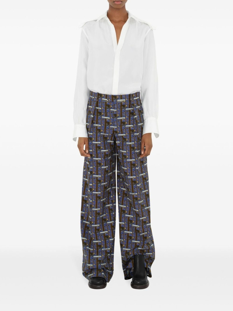 Burberry Bus silk straight-leg trousers outlook