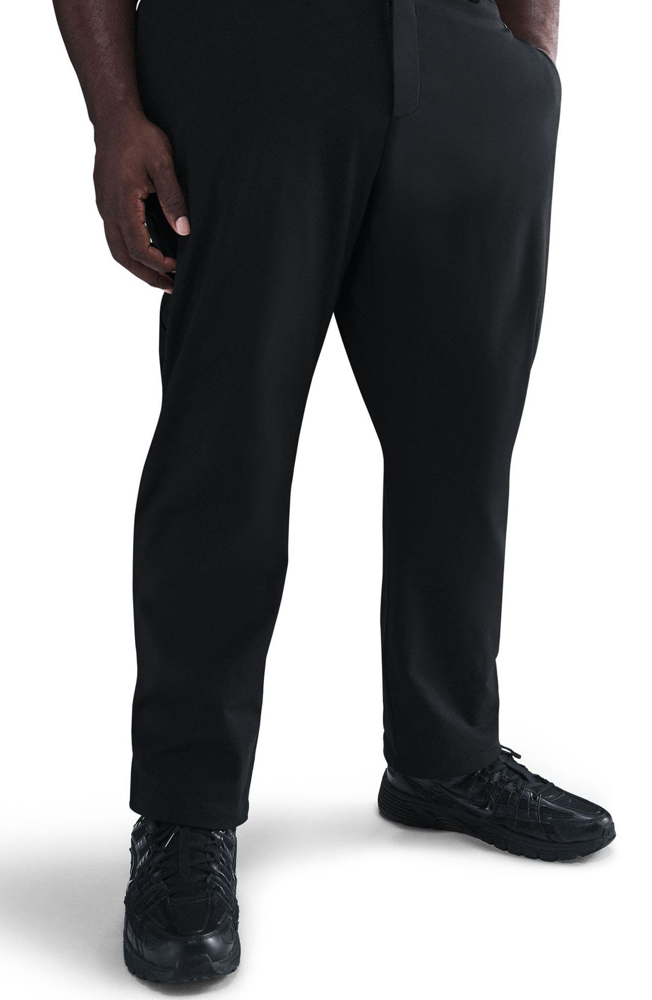 Nike 24.7 PerfectStretch Dri-FIT Regular Fit Flat Front Pants in Black/Dk Smoke Grey at Nordstrom - 7