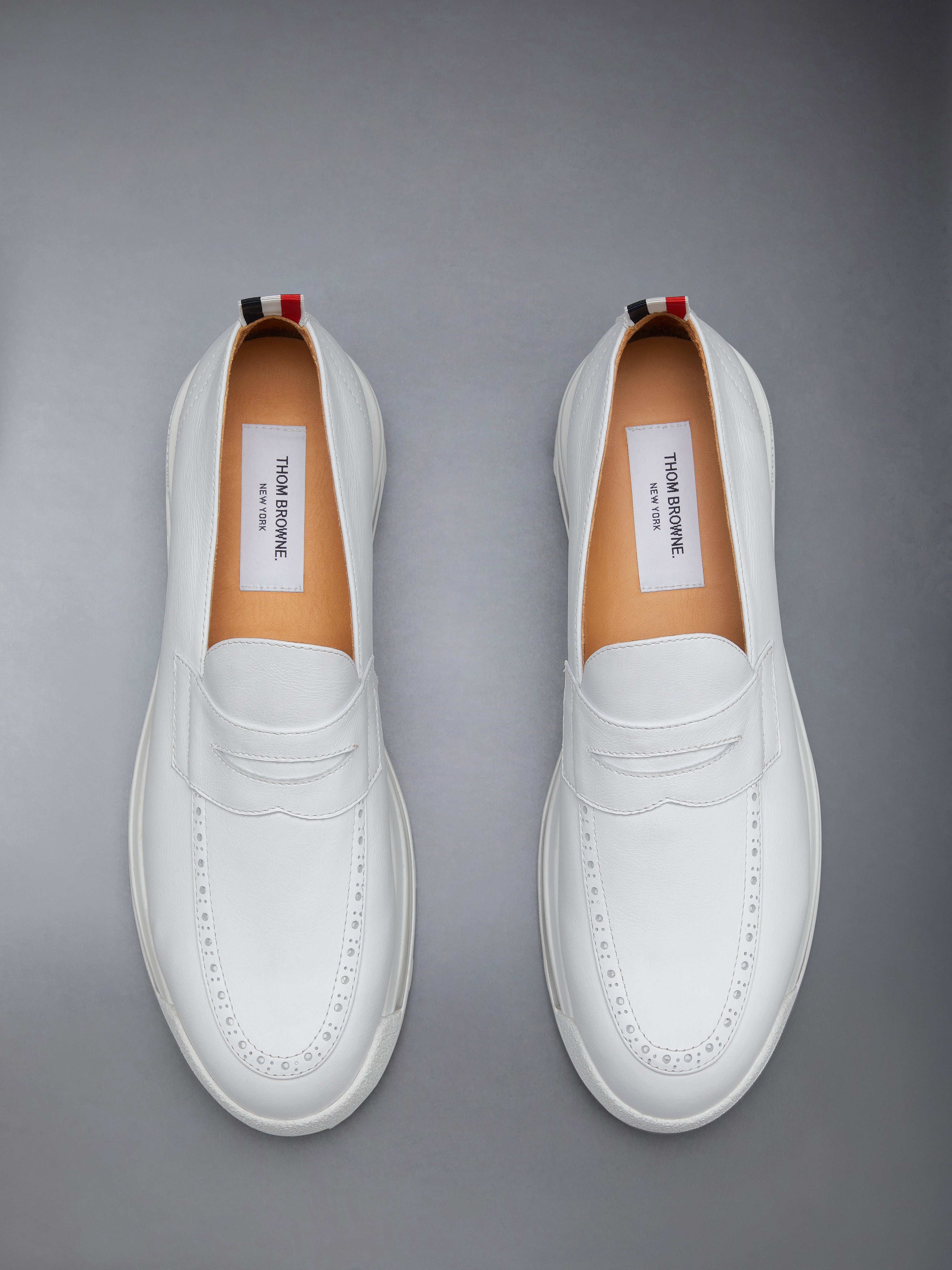 VITELLO CALF LEATHER PENNY LOAFER - 5