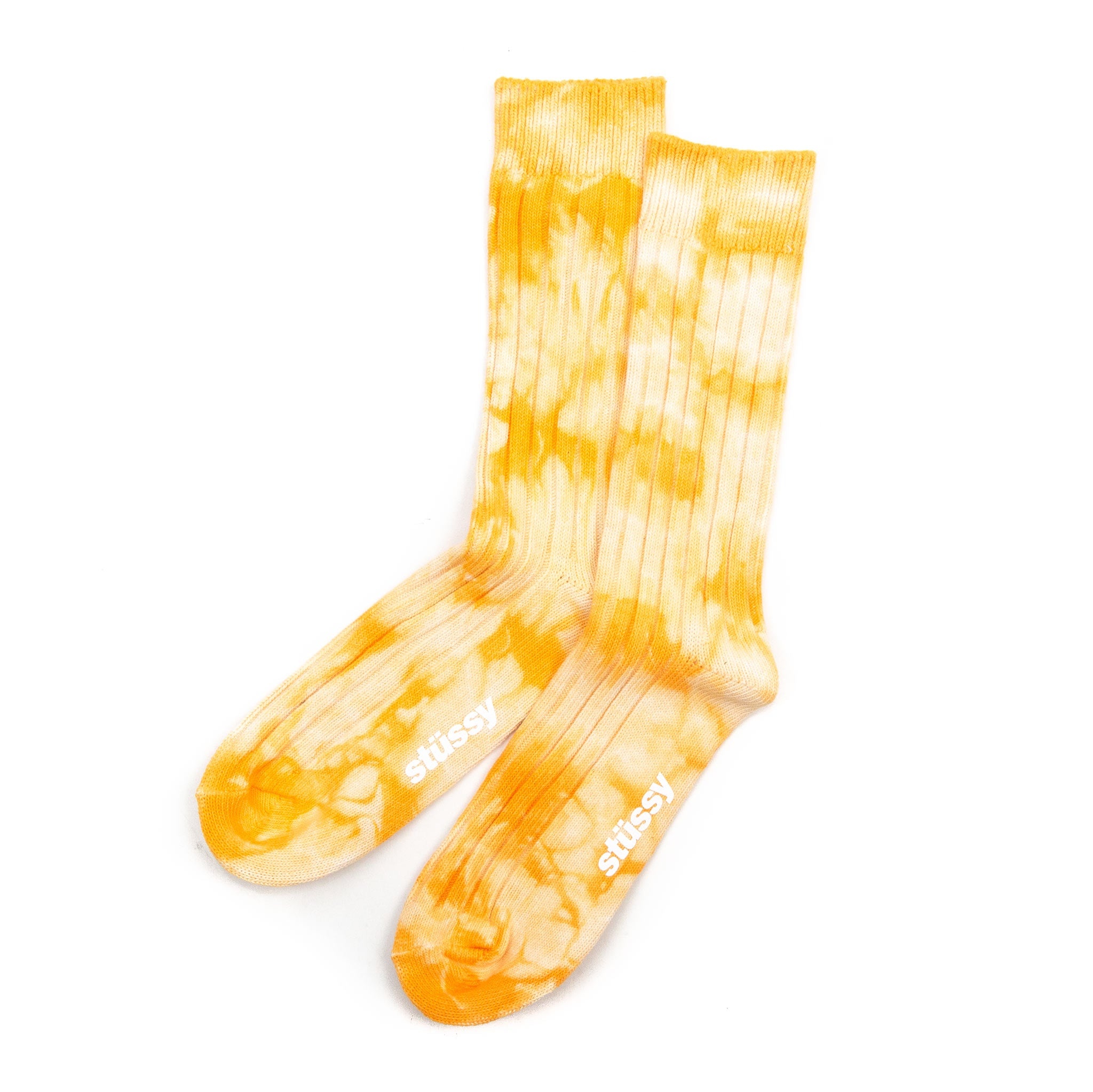 Stüssy Dyed Ribbed Crew Socks Yellow - 2