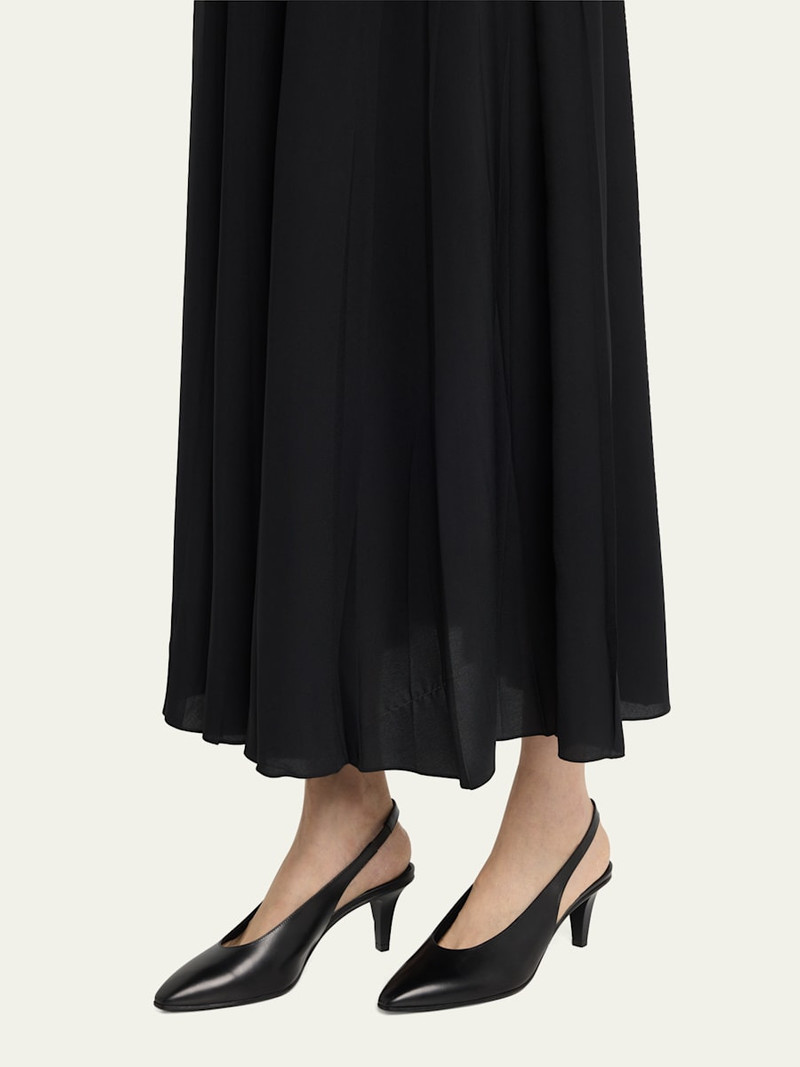 Loro Piana Rebecca Leather Slingback Pumps outlook