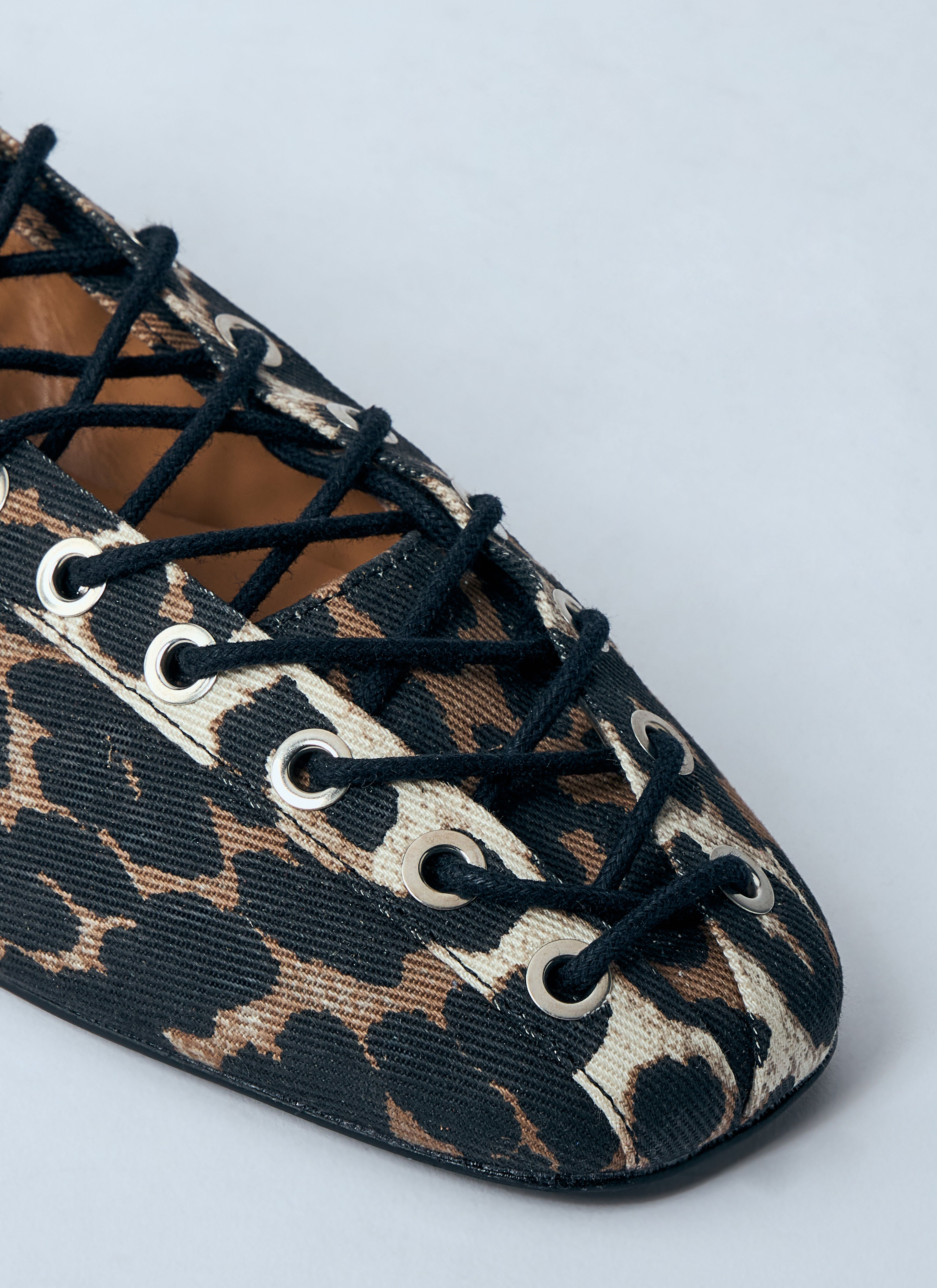 Leopard Oleatex Ballerina Flats - 3