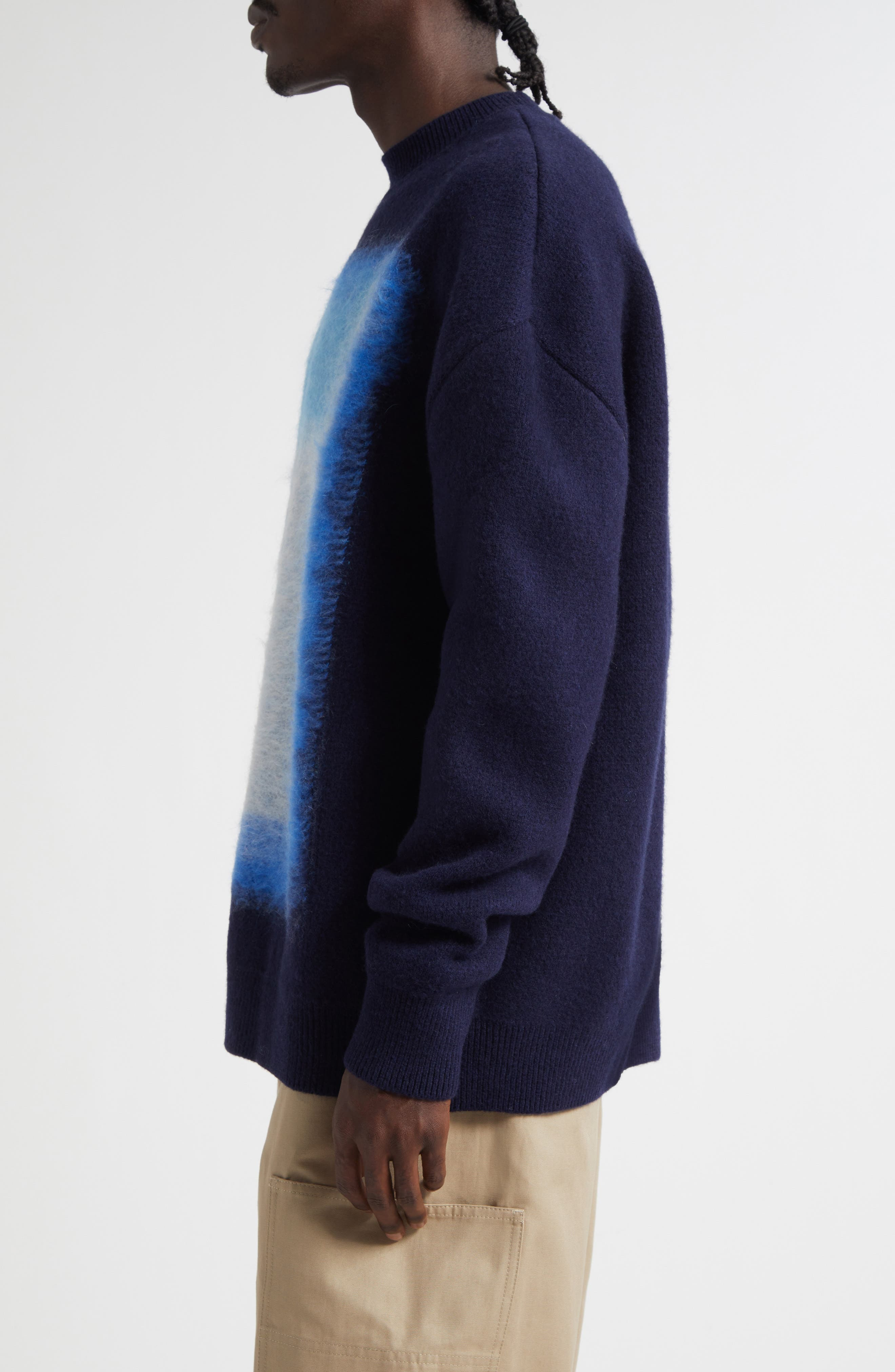 Givenchy Afternoon Light Jacquard Wool Sweater in Navy/Blue at Nordstrom - 3