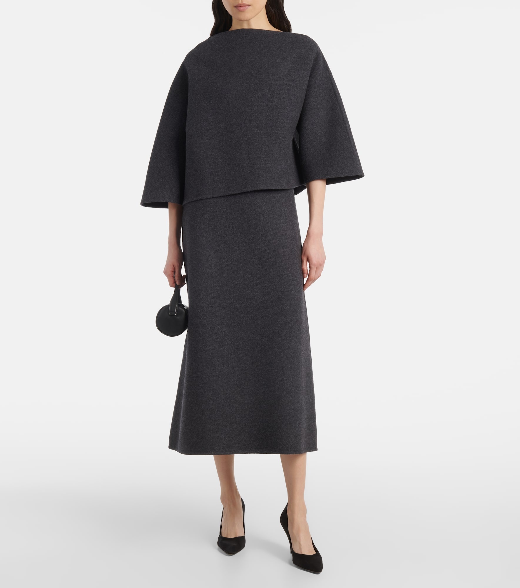 Lison wool-blend midi skirt - 2