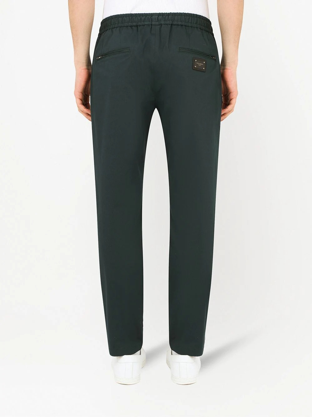 drawstring straight-leg trousers - 4