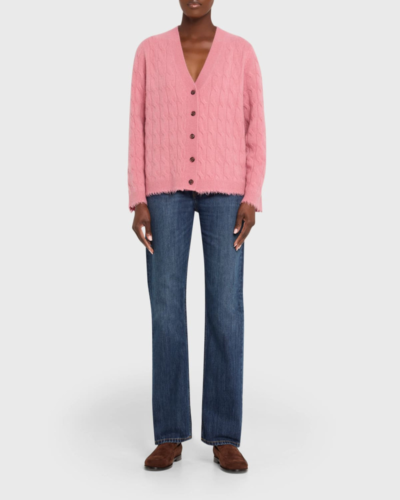 RE/DONE Cashmere Cable-Knit Cardigan outlook