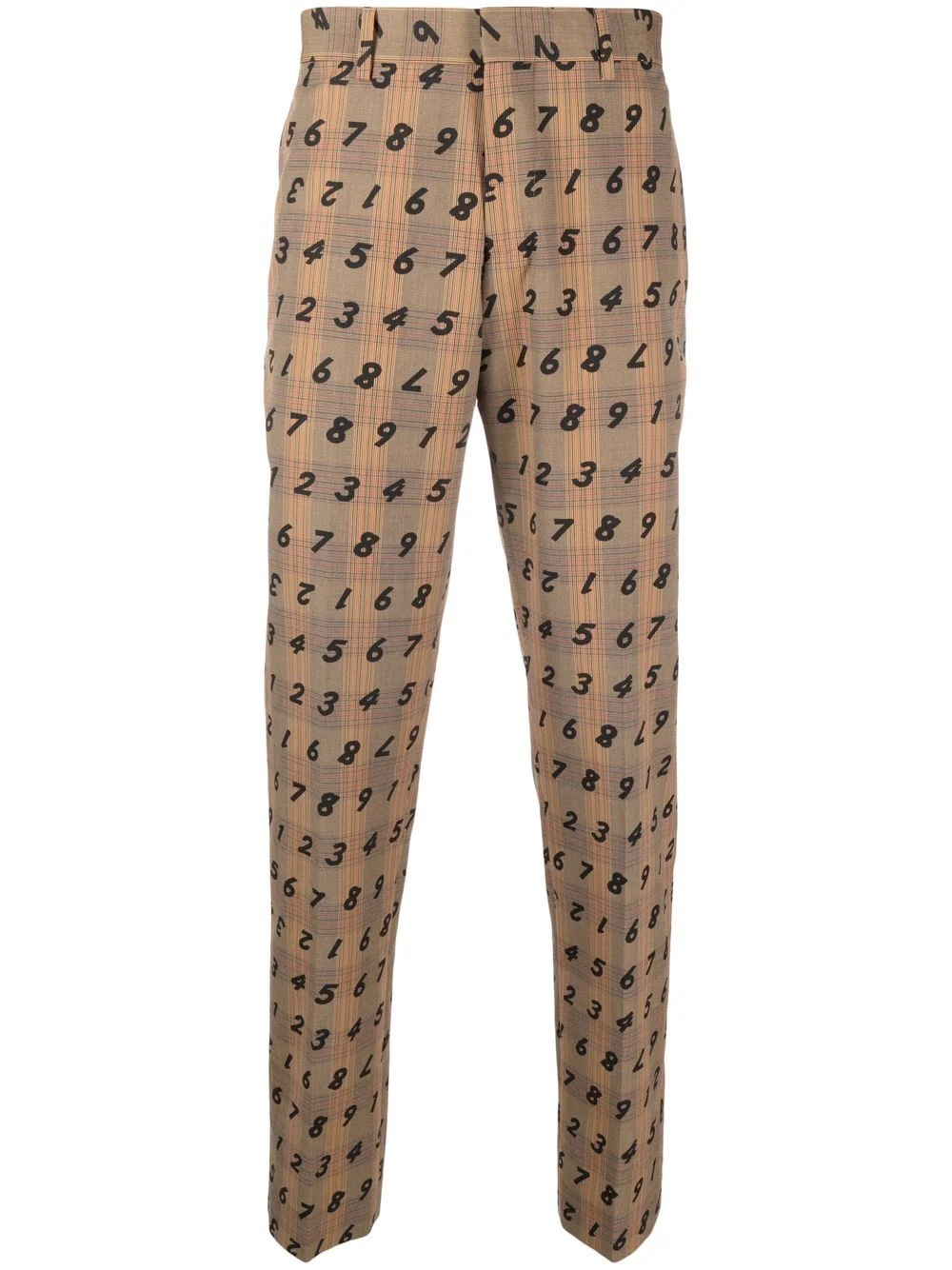 Prince of Wales numerical print trousers - 1