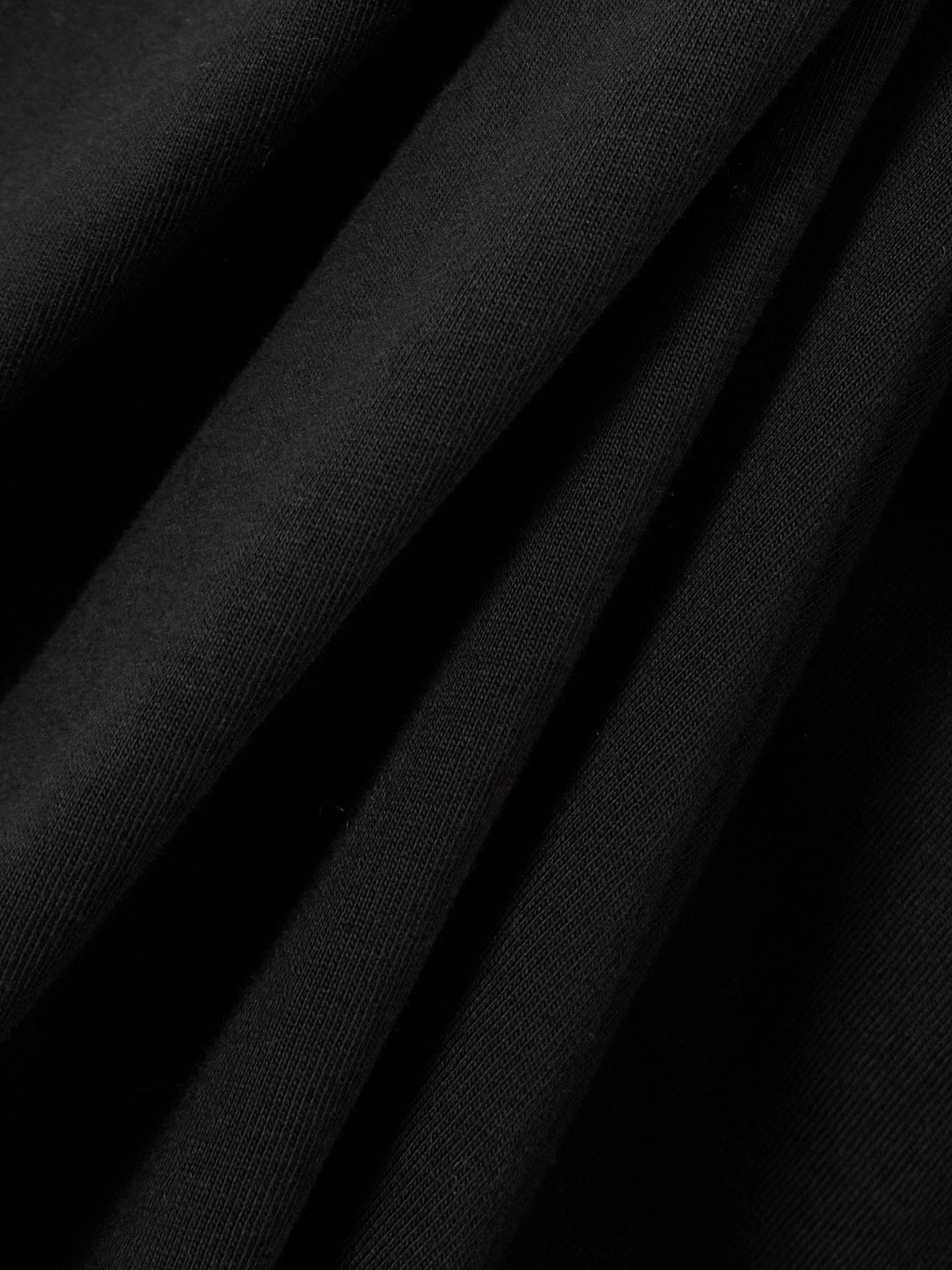 Twist-front cotton-jersey midi skirt Black - 5
