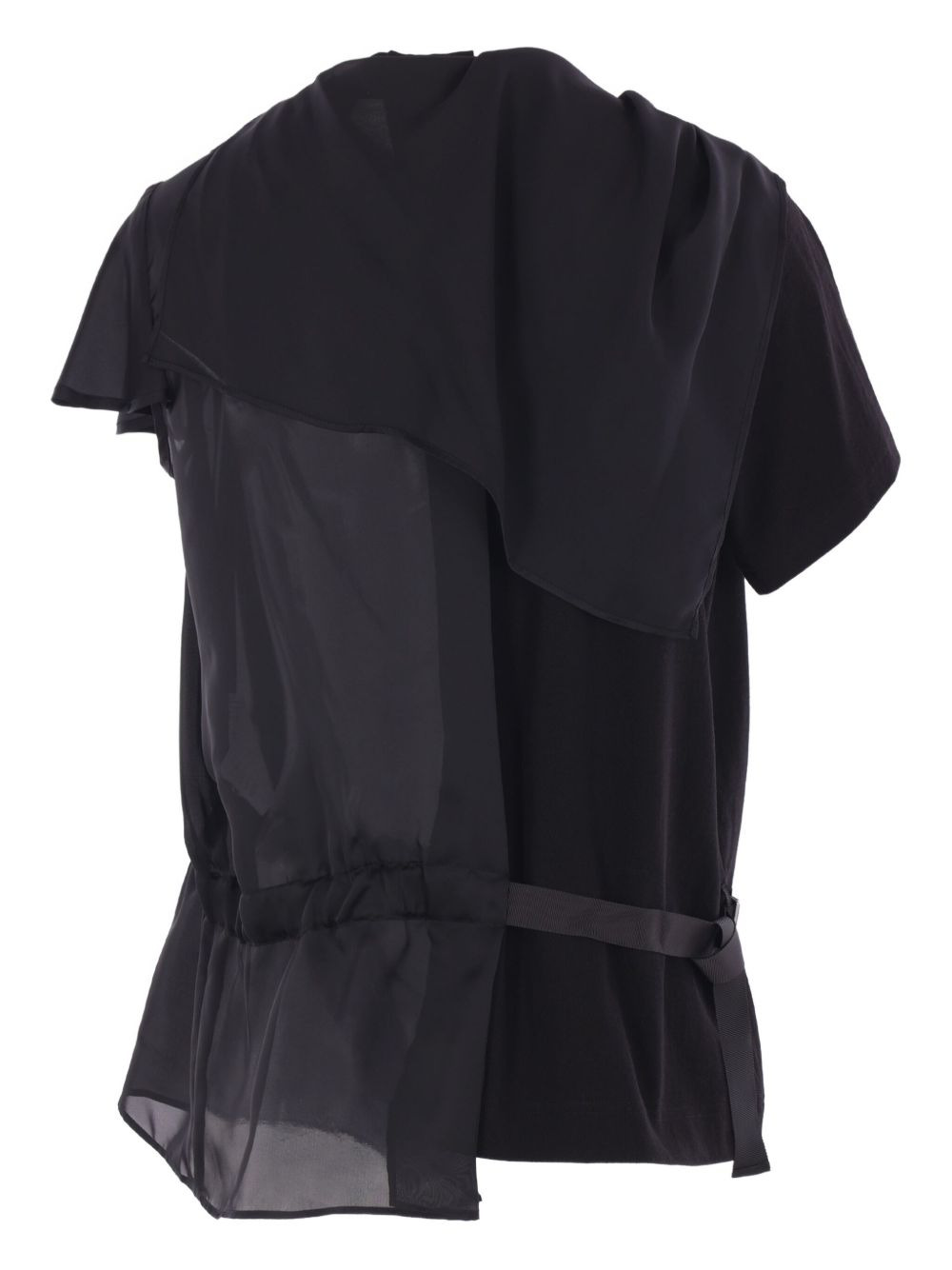draped belted blouse - 2