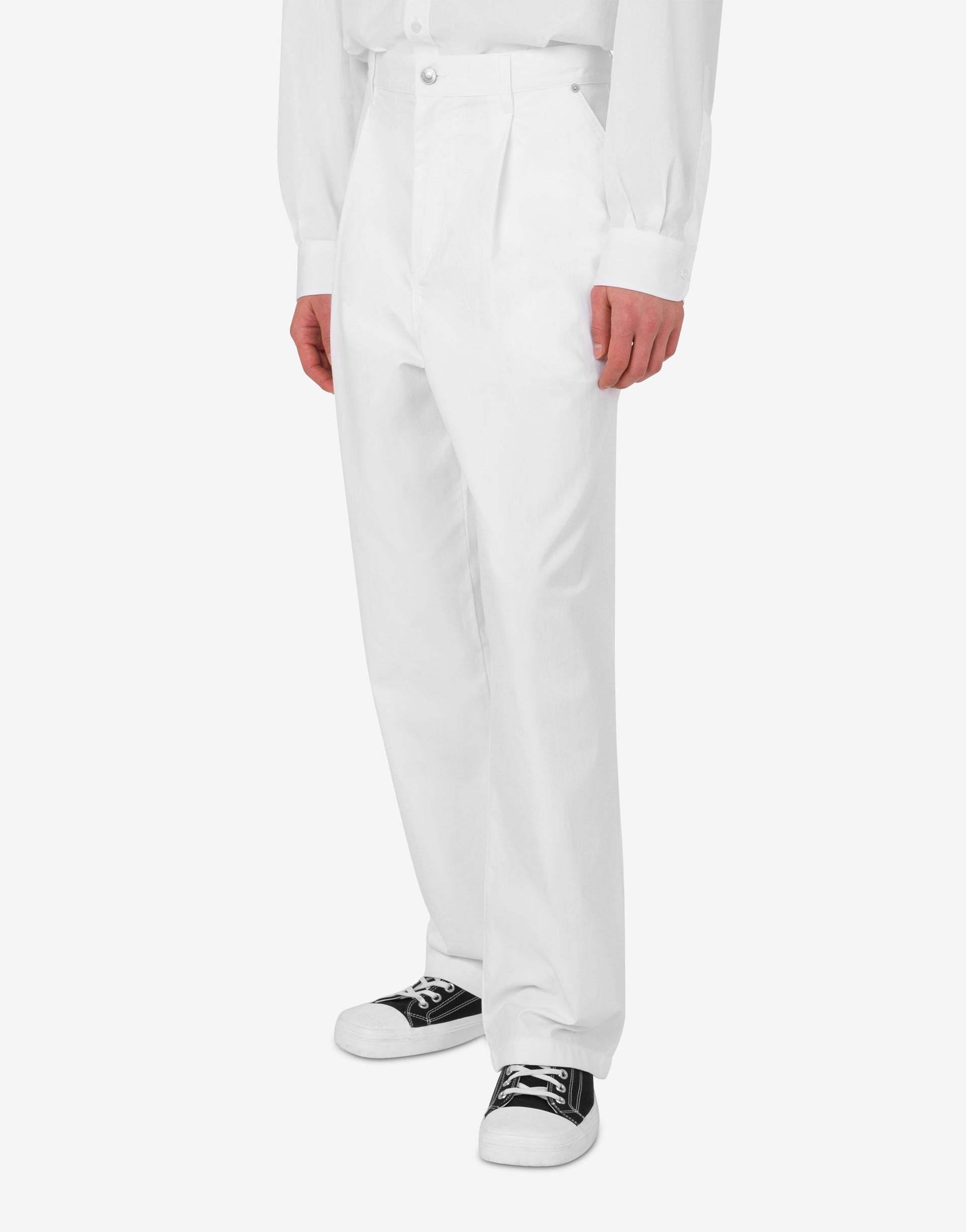 LAUREL CROWN LOGO COTTON TROUSERS - 1