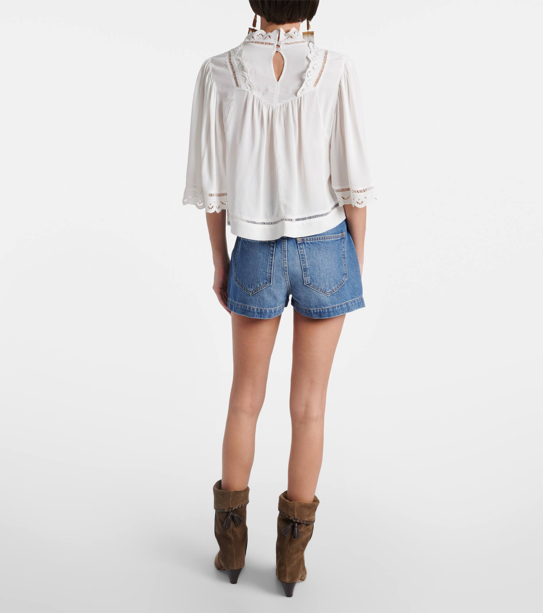 Frany broderie anglaise crêpe top - 3