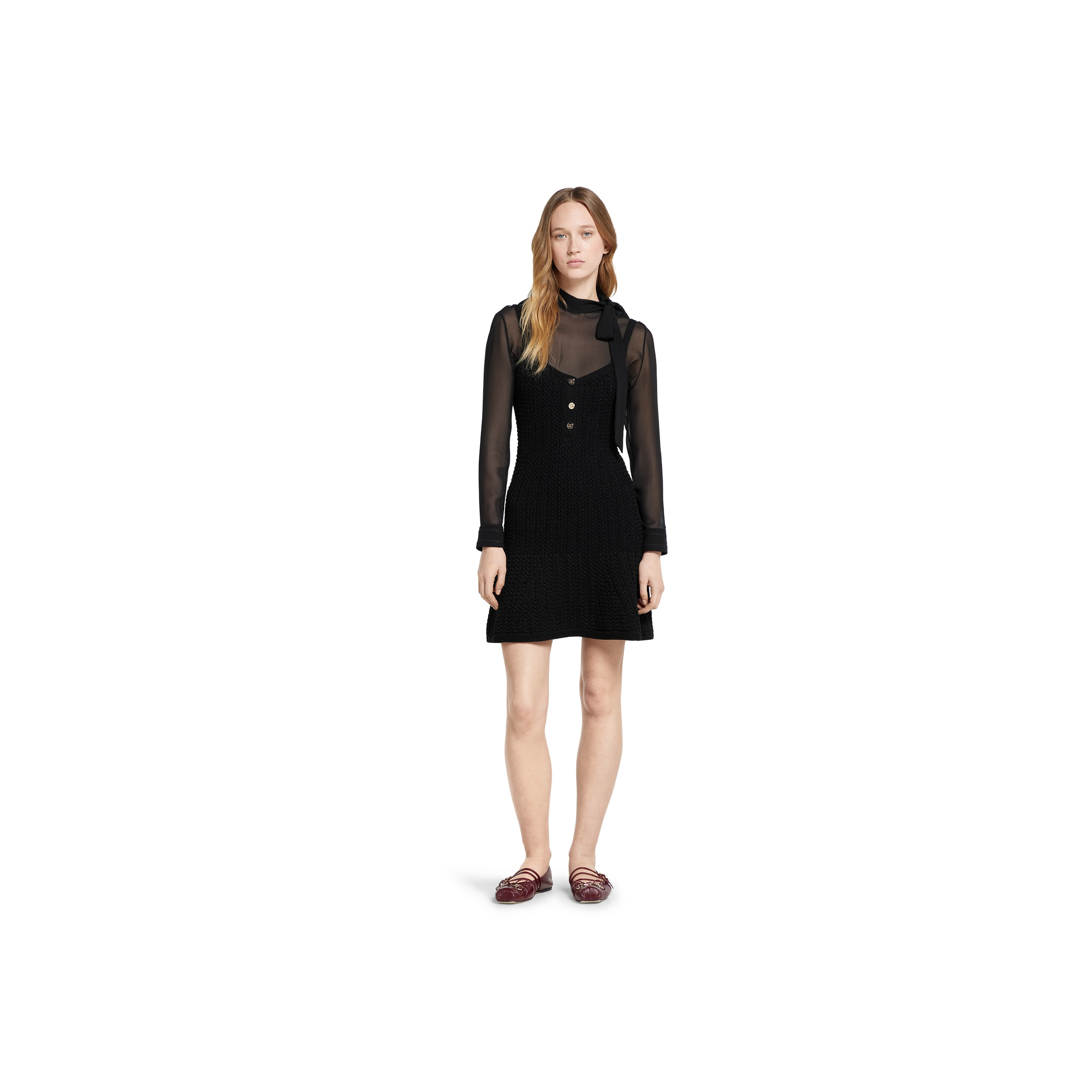 Stretch cotton knit dress - 2