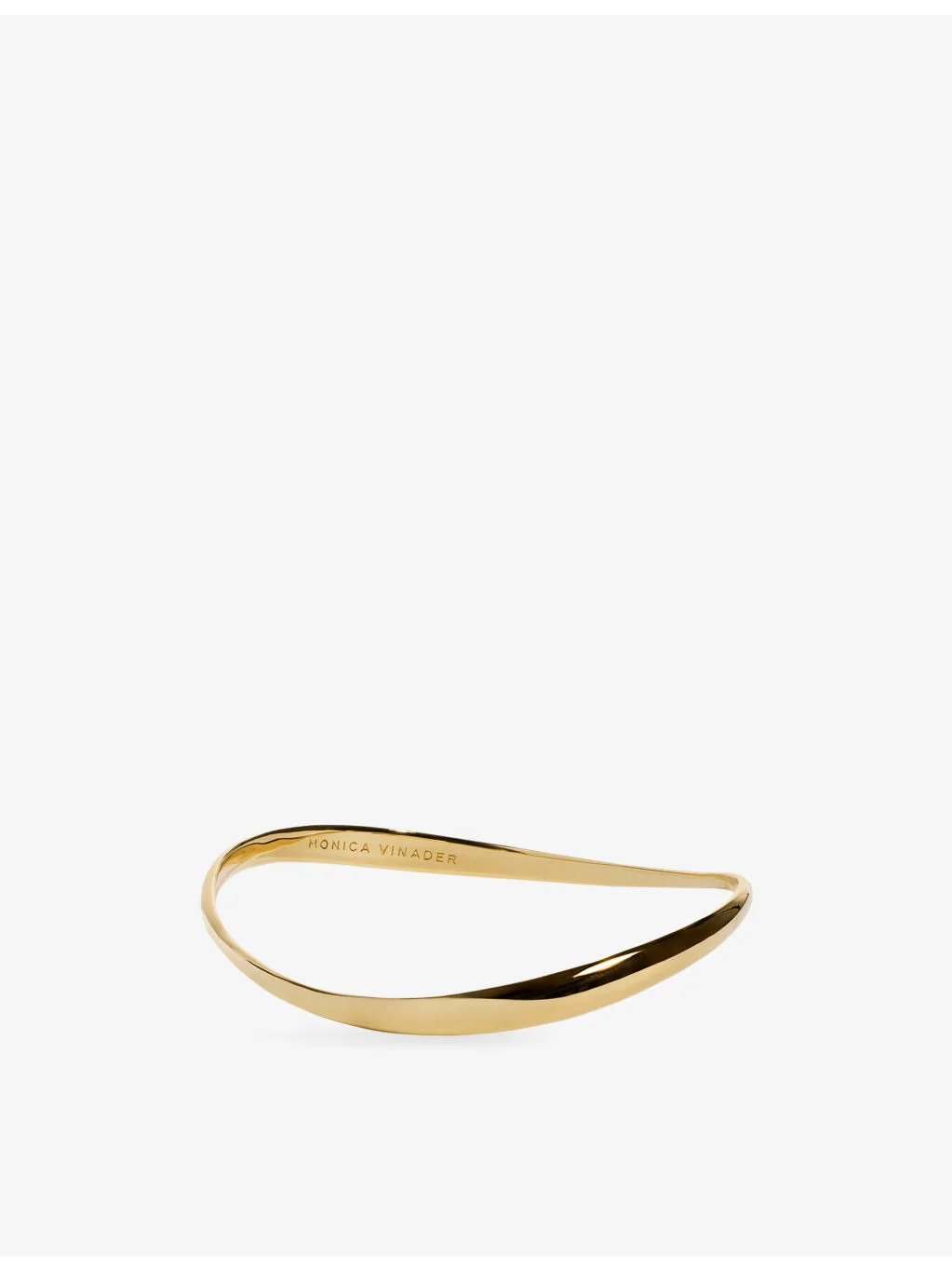 Swirl 18ct Yellow Gold Vermeil Bangle - 1