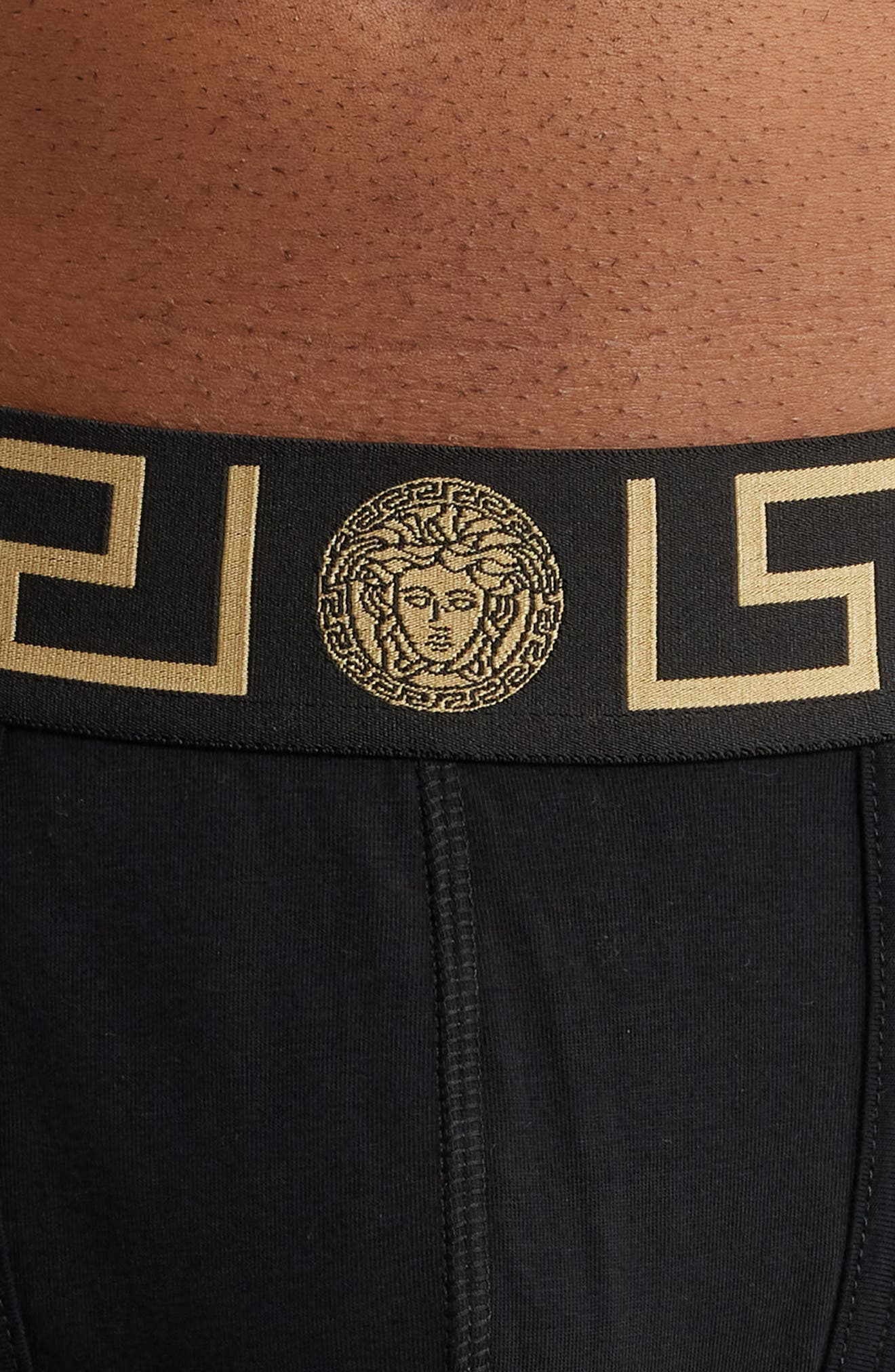 Versace Grecca Band Boxer Briefs in Black at Nordstrom - 4
