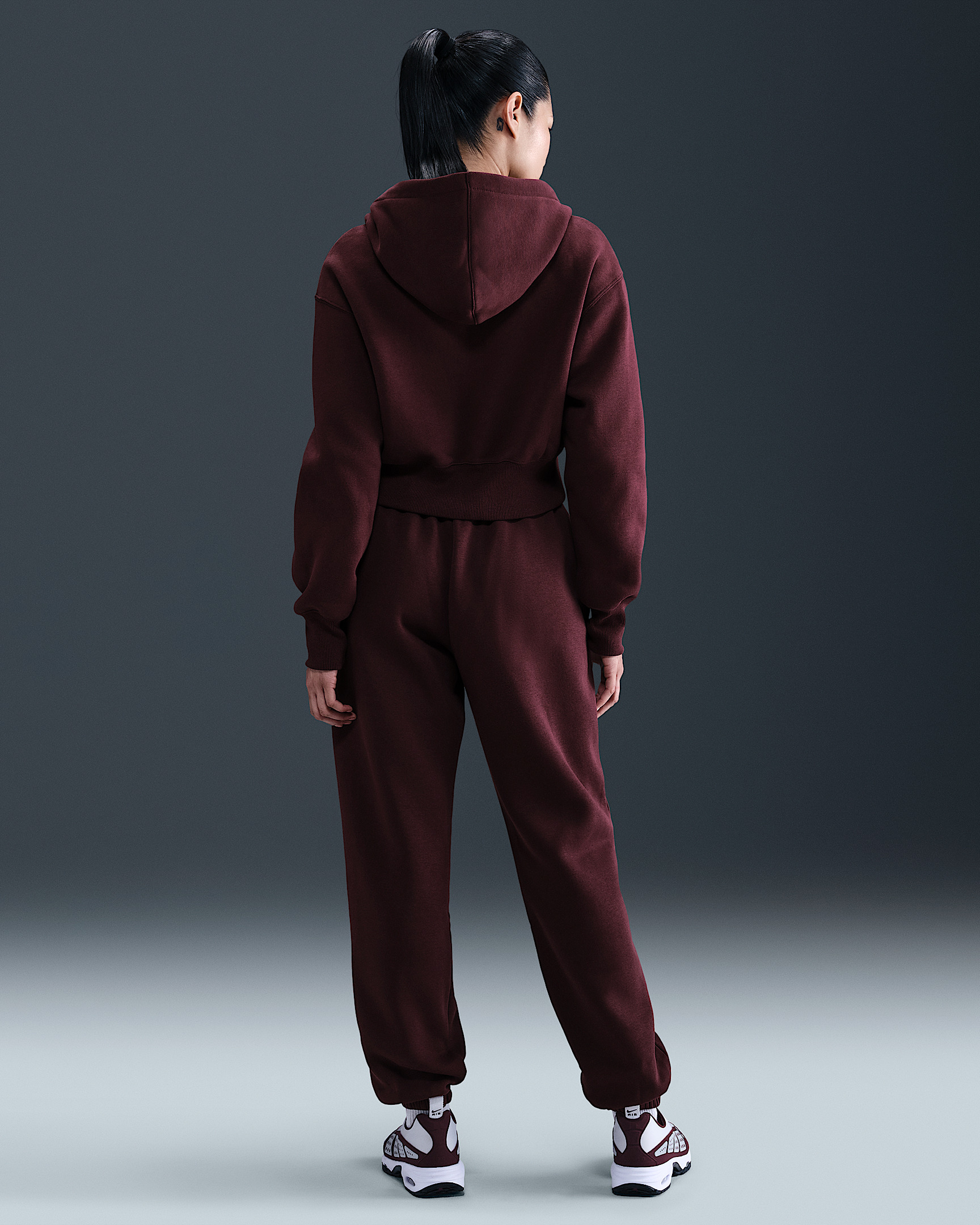 Nike Sportswear Phoenix Fleece Women's Loose Full-Zip Cropped Hoodie - 5