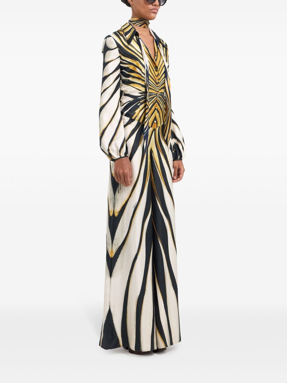 Ray of Gold print silk jumpsuit - 3