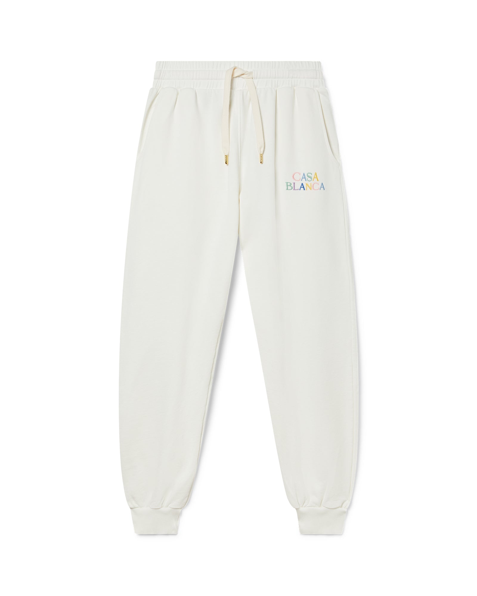 Stacked Logo Embroidered Sweatpants - 1