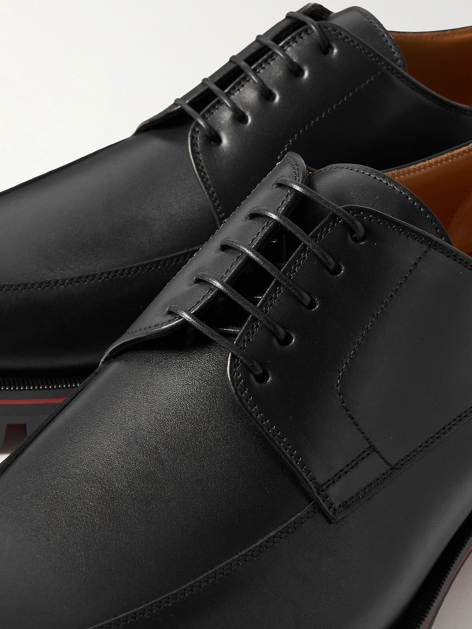 Davisol Leather Derby Shoes Black - 6