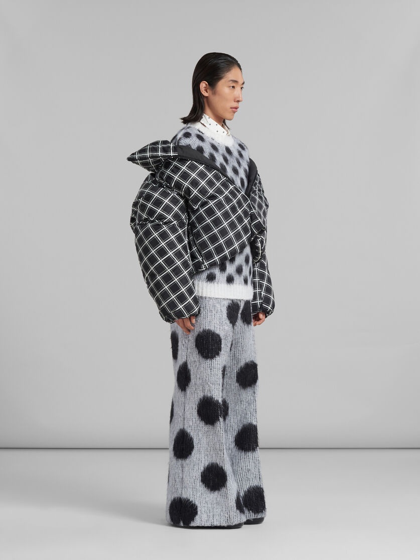 WHITE MOHAIR TROUSERS WITH MAXI POLKA DOTS - 5