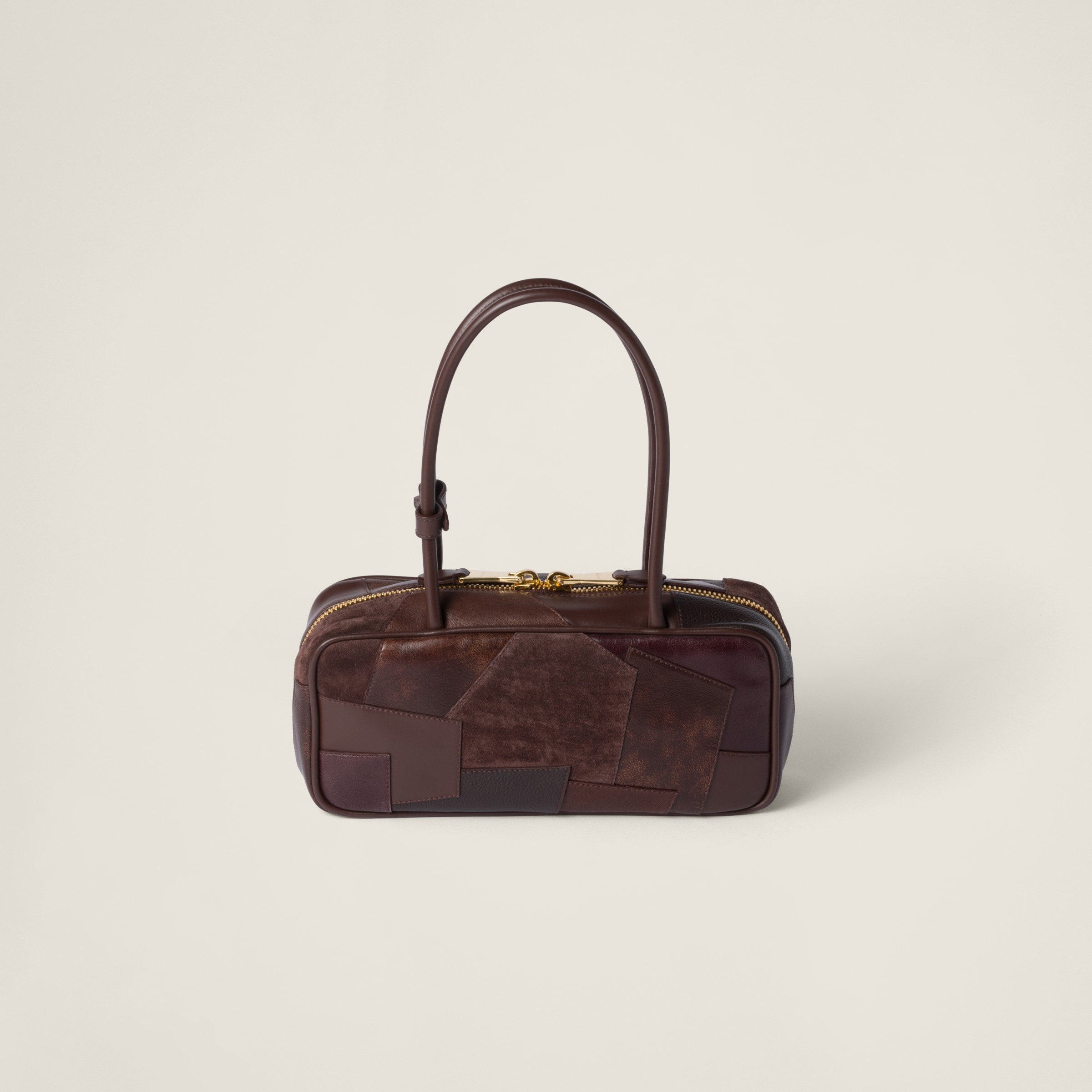 Beau  leather patchwork bag - 4