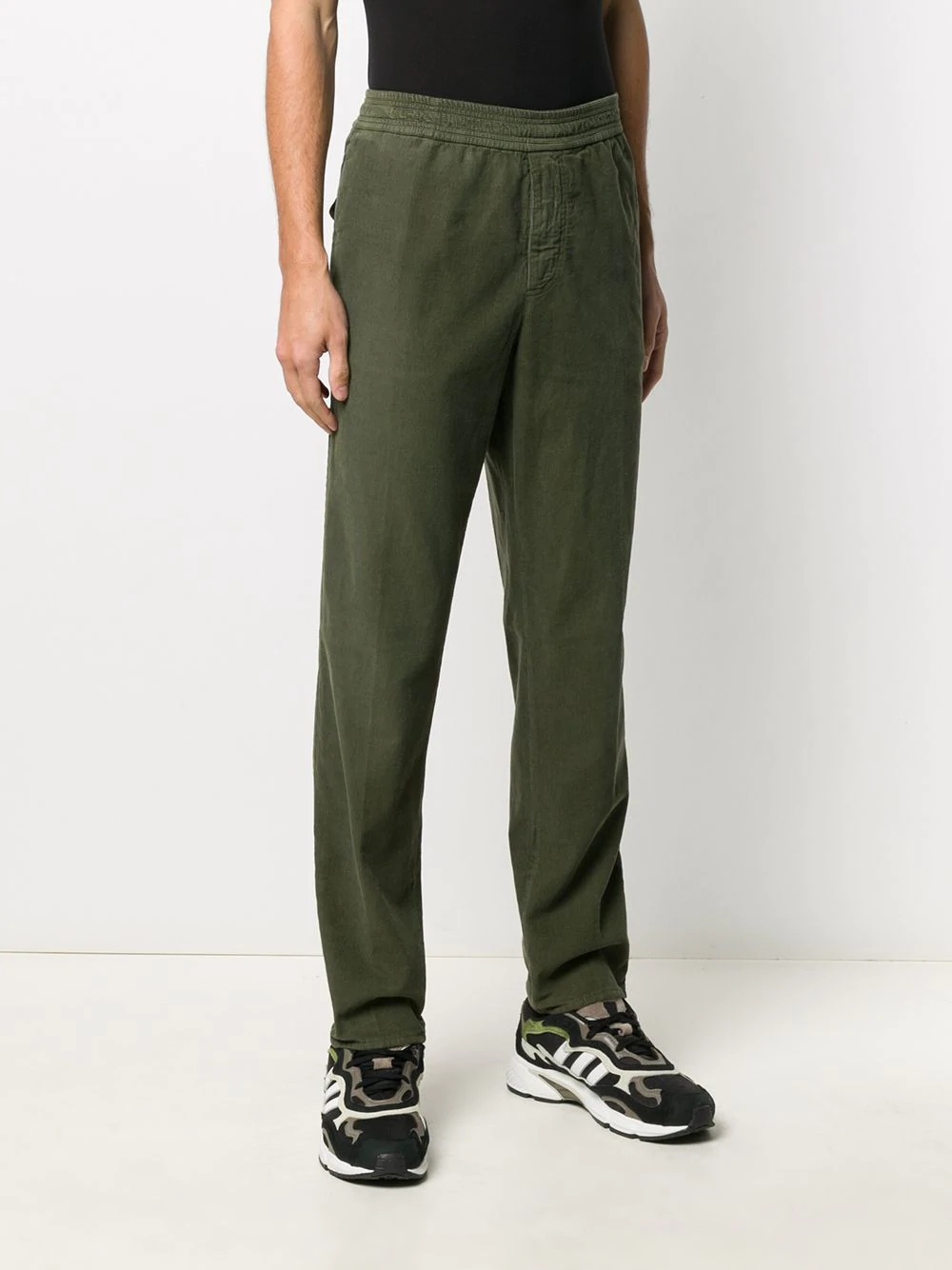 straight leg corduroy trousers - 3