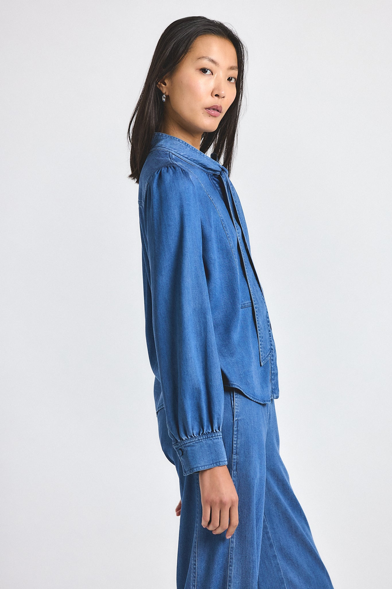 MAJAH TENCEL DENIM BLOUSE - 4
