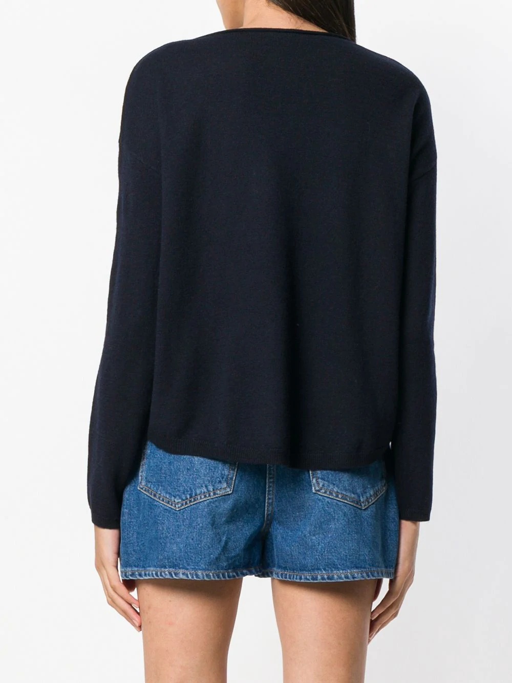 round neck knitted top - 4