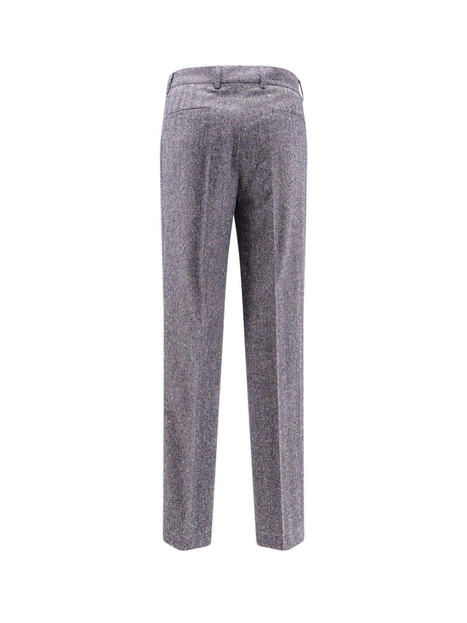 Herringbone Wool And Cashmere Trousers - 2