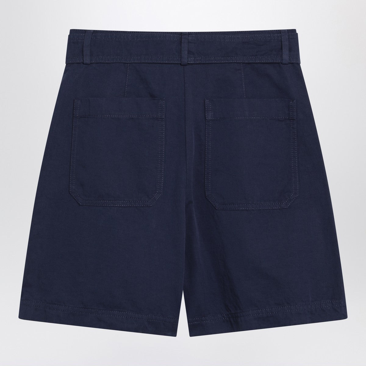 Weekend Max Mara Bermuda blue in cotton and linen - 2