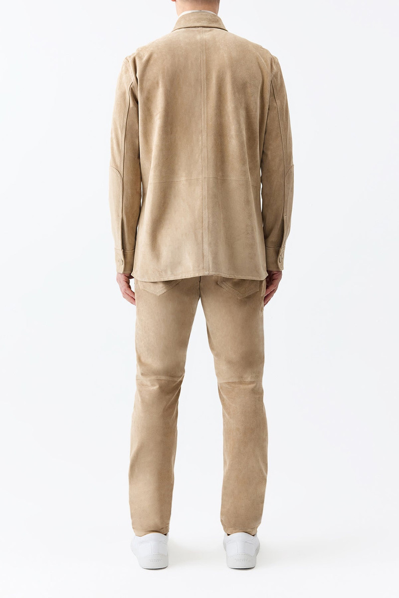 Lucas Overshirt in Camel Suede 6
