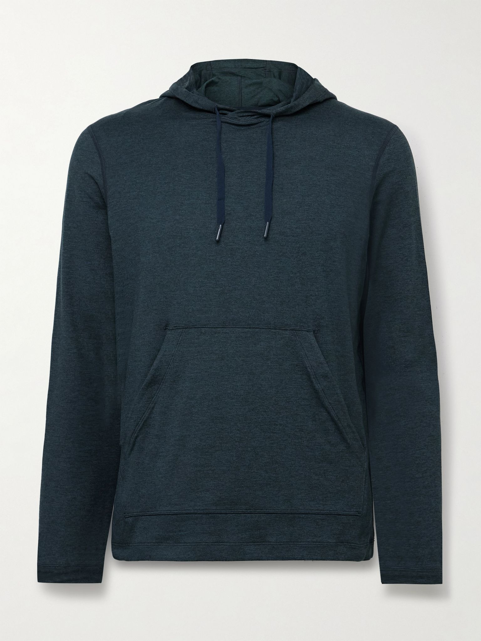 Stretch Recycled-Jersey Hoodie Navy - 1