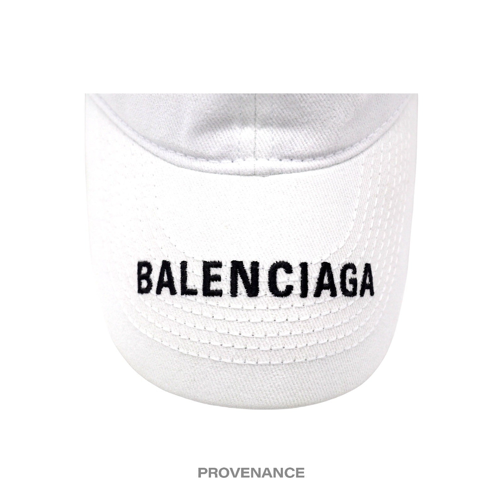 Balenciaga Embroidered Logo Cap Hat - White - 6