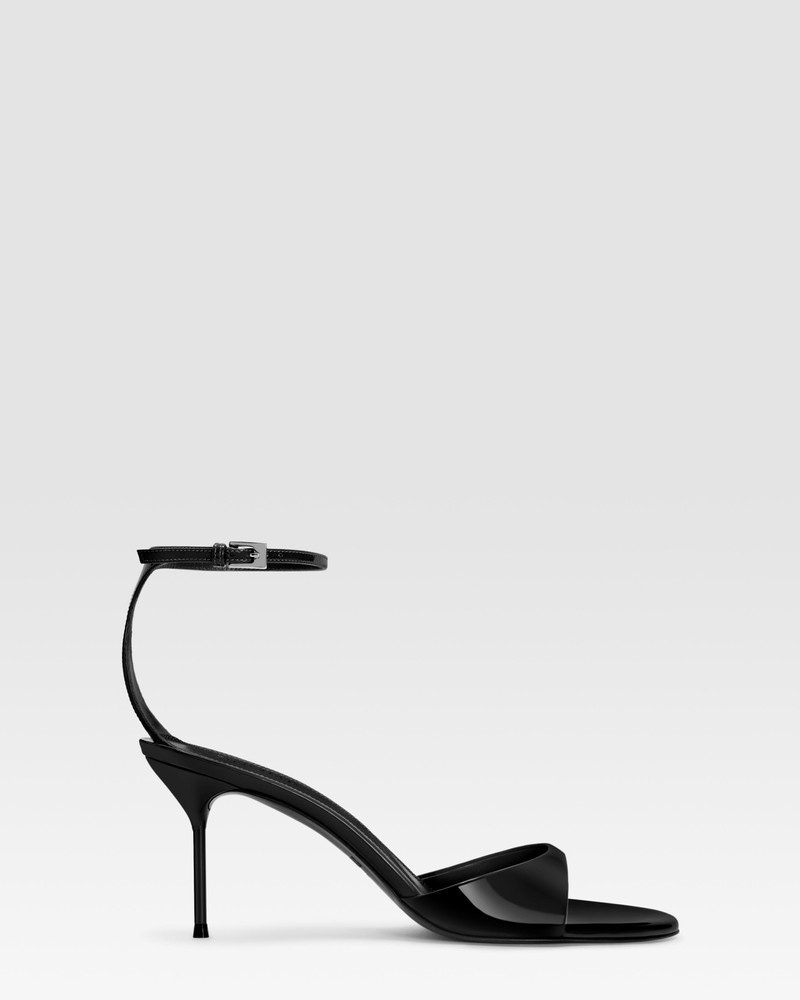 Patent leather sandal with ankle strap 1