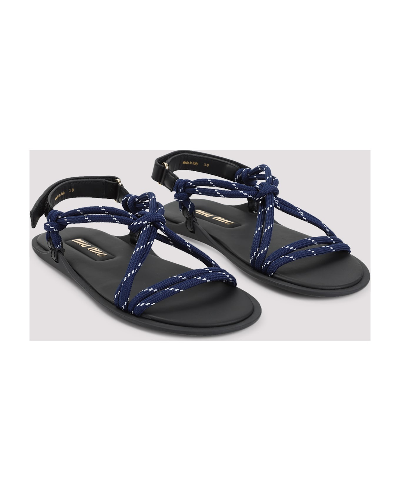 Blue Fabric Sandals - 5