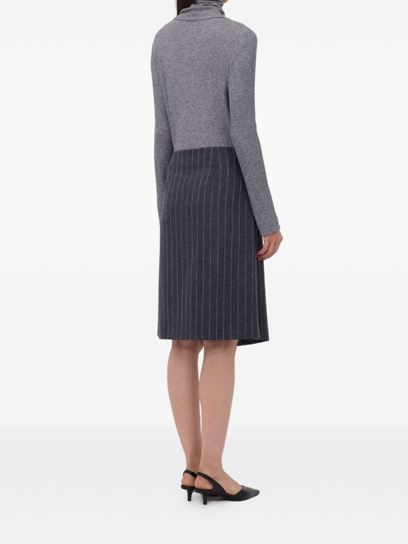 MASON pinstripe wrap midi skirt 4