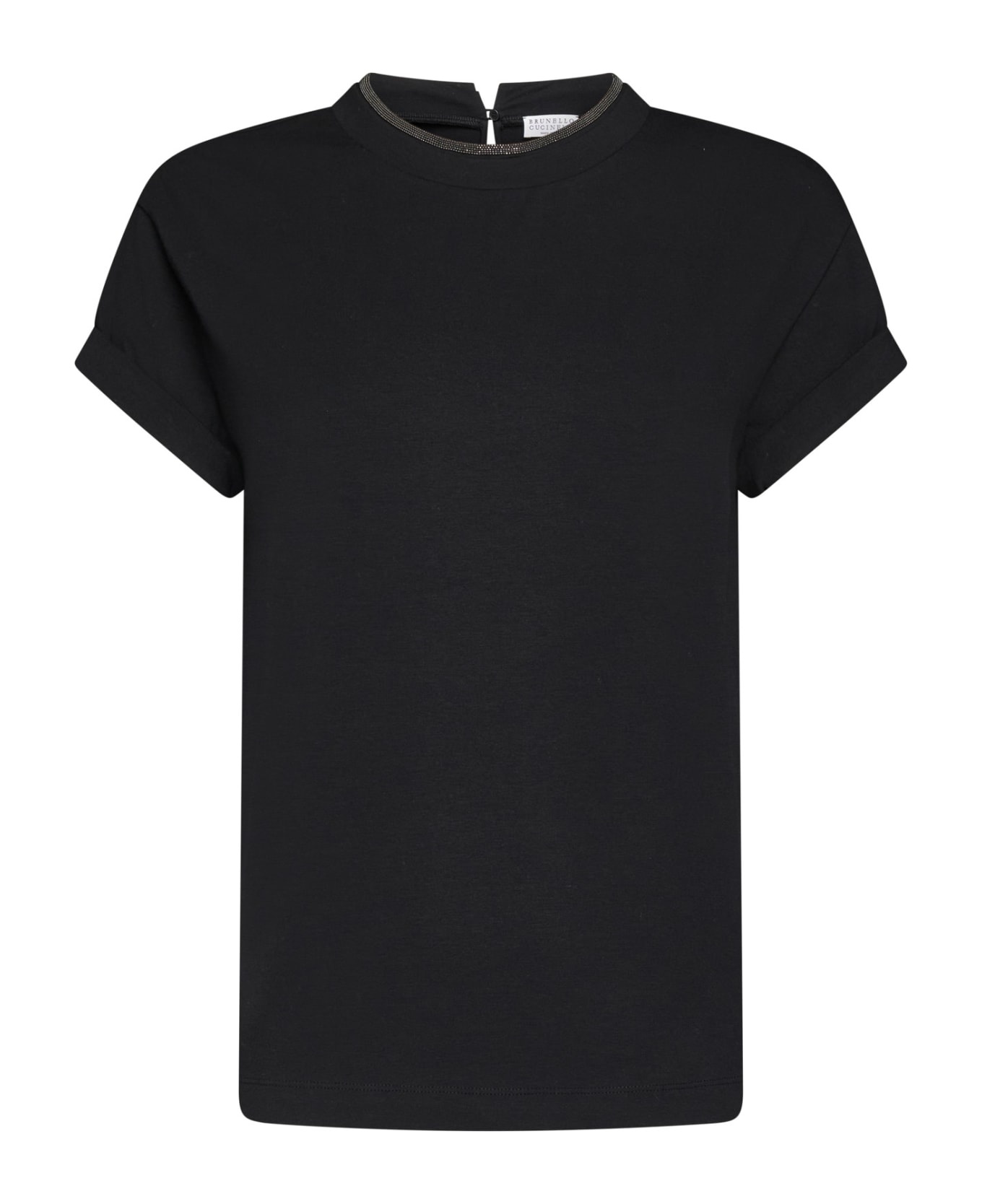 T-shirt With Monile Detail In Cotton - 1