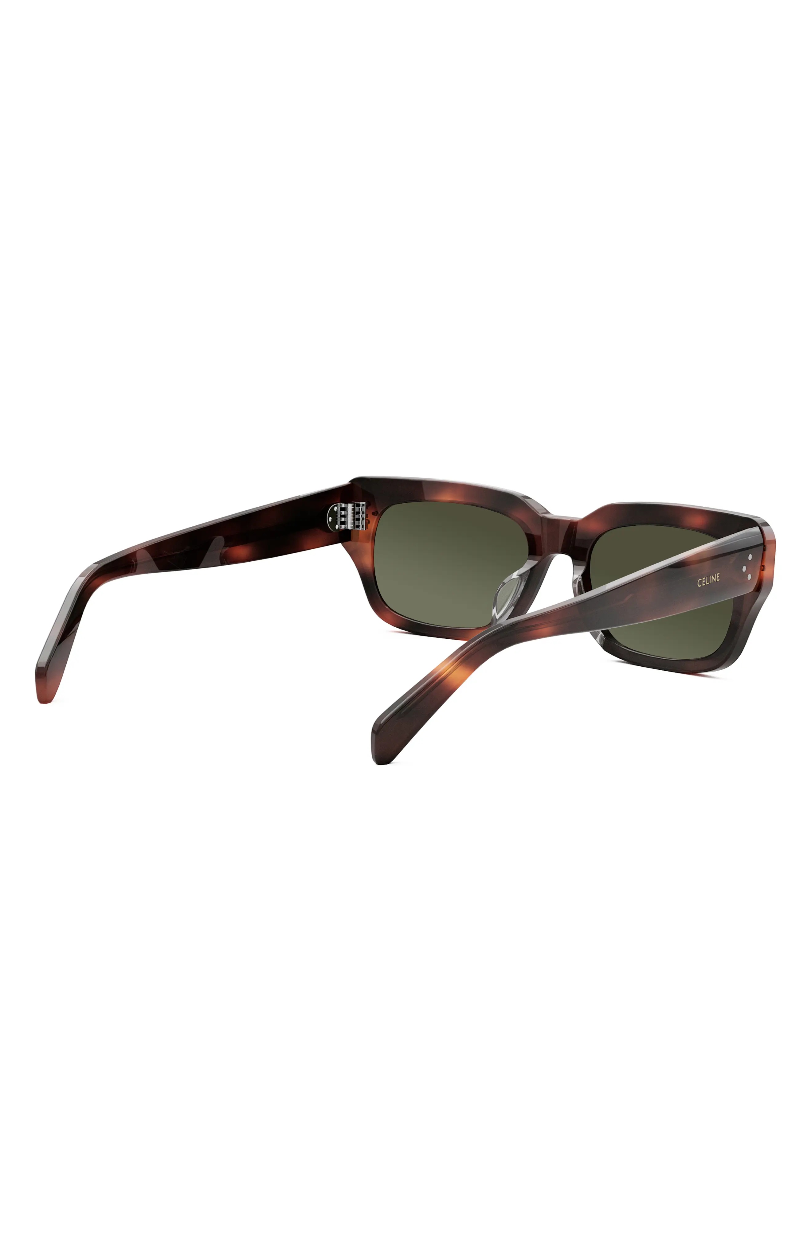 Bold 3 Dots 54mm Rectangular Sunglasses in Havana /Green - 8