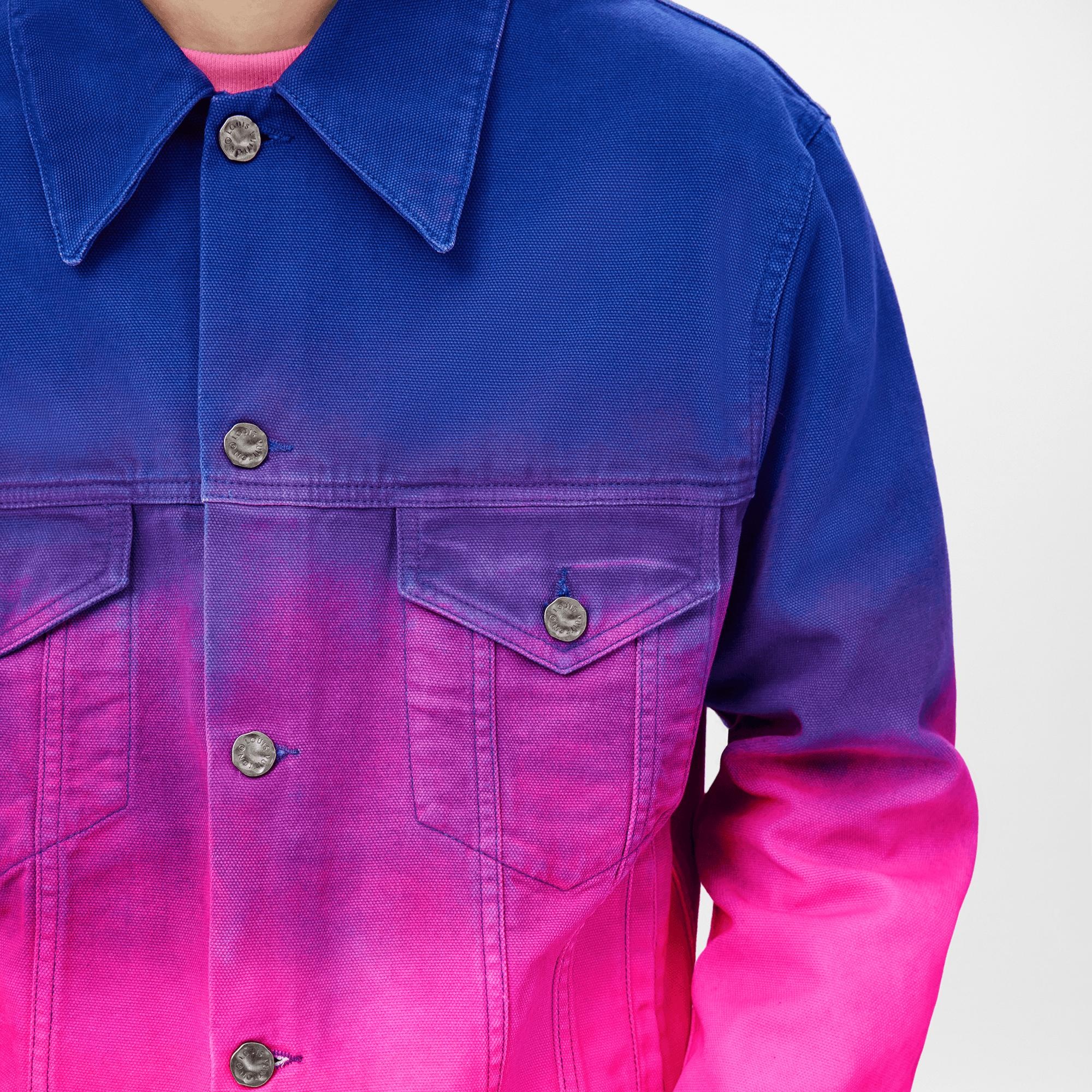 Cropped Gradient Denim Jacket - 4