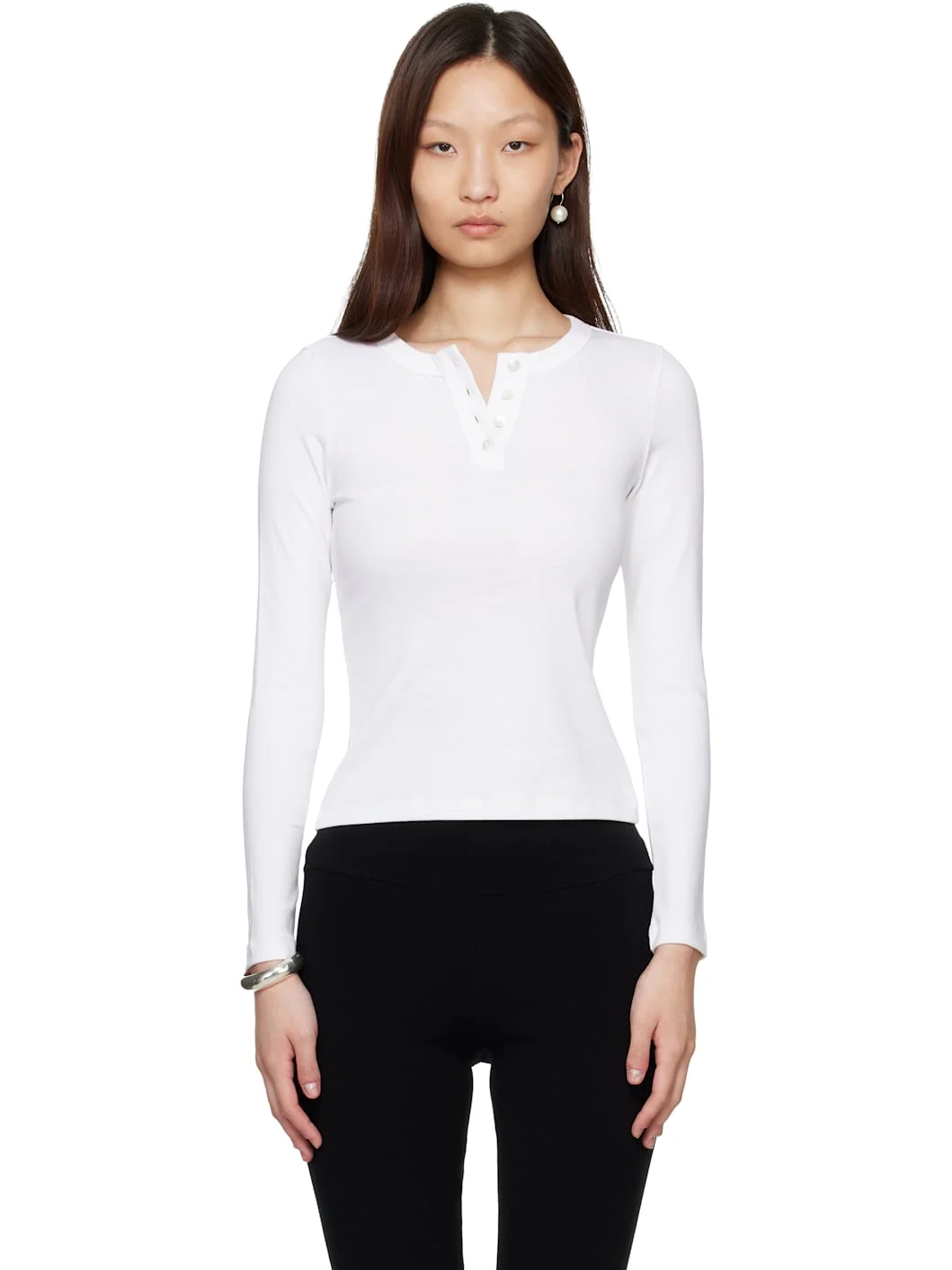 White Jess Longsleeve T-shirt - 1